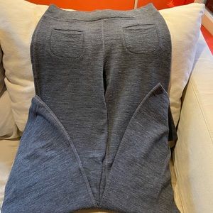 Ibex grey wool pants, flared leg